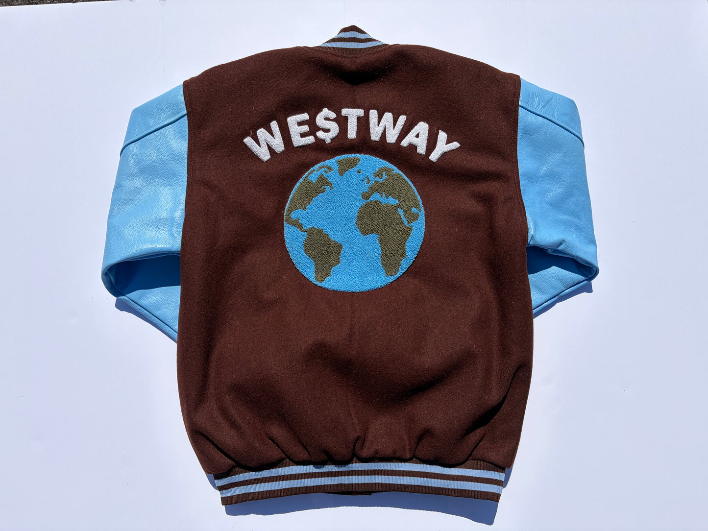 Letterman's Jacket — Blue/Brown