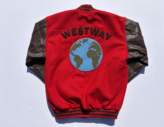 Letterman's Jacket — Red/Brown