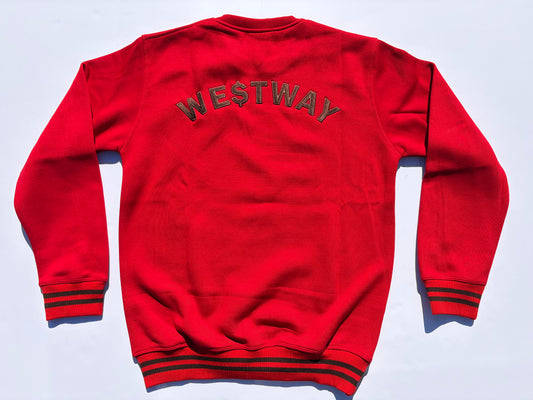Crewneck Sweatshirt — Red/Brown