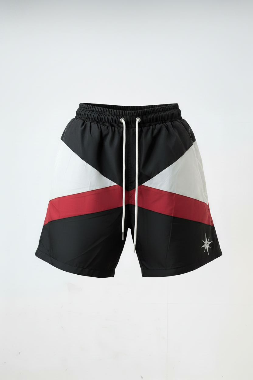 WE$TWAY Black/Red/White Shorts – Separate Hanging Strings