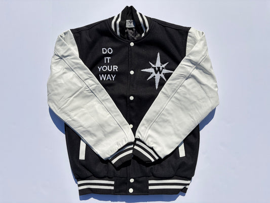 Letterman's Jacket — Black/White