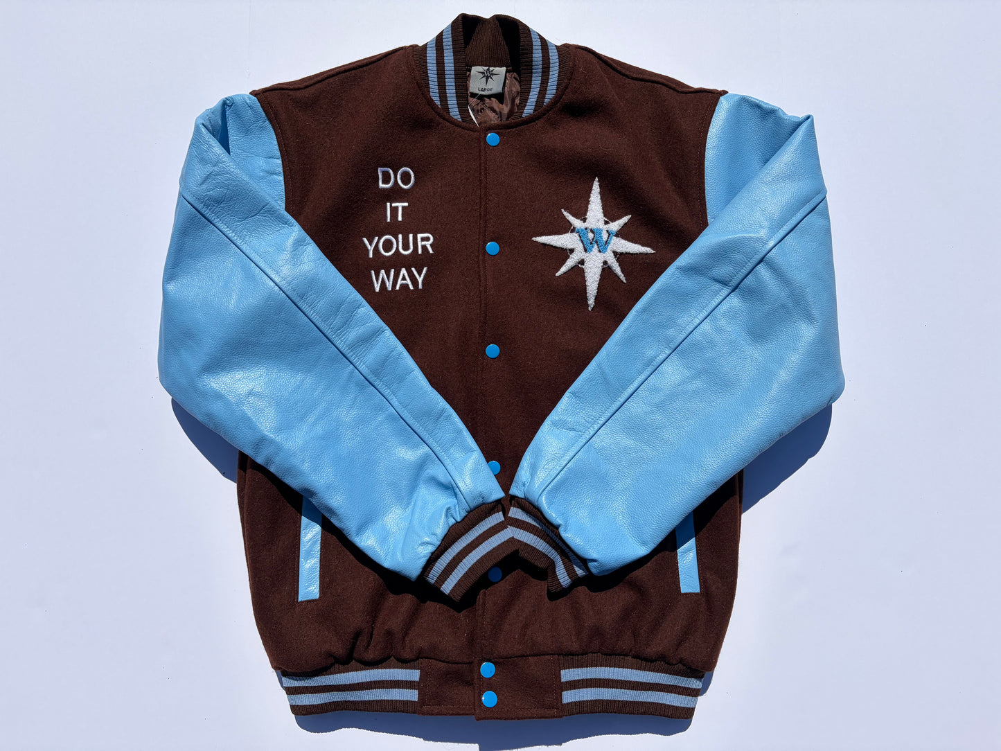 Letterman's Jacket — Blue/Brown