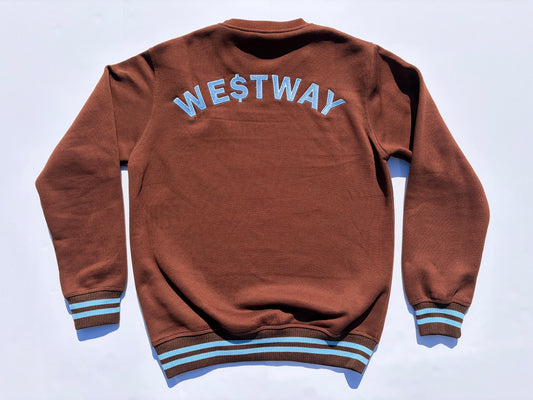 Crewneck Sweatshirt — Brown/Blue