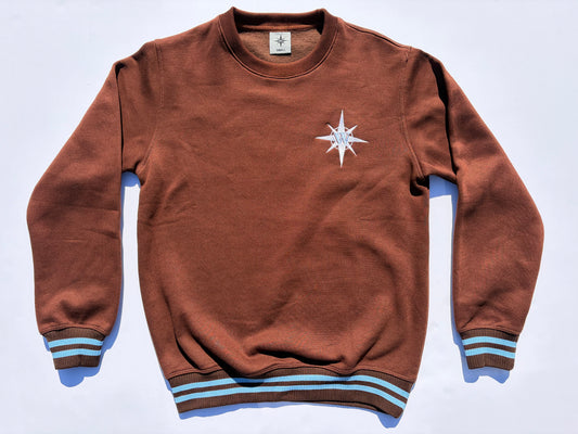 Crewneck Sweatshirt — Brown/Blue
