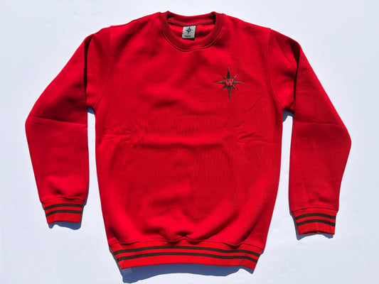 Crewneck Sweatshirt — Red/Brown